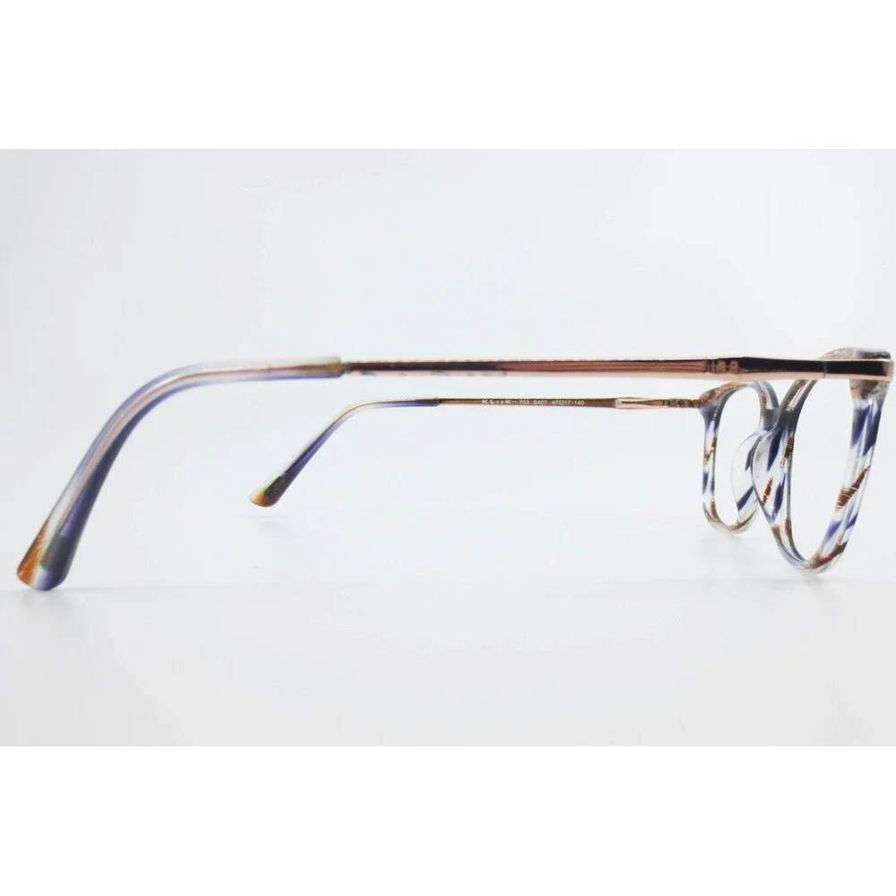 Kliik Denmark 703 S407 Eyeglasses Purple Brown Marbled Cat Eye Frames 47-17-140